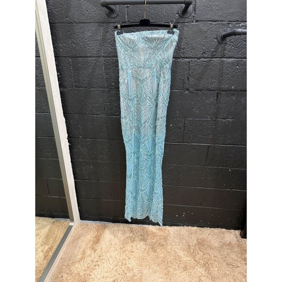 Bronx and Banco Giselle Maxi Dress in Powder Blue - Picture 5 of 7